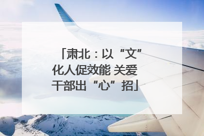肃北：以“文”化人促效能 关爱干部出“心”招