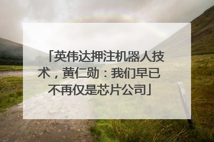 英伟达押注机器人技术，黄仁勋：我们早已不再仅是芯片公司