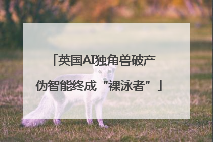 英国AI独角兽破产 伪智能终成“裸泳者”