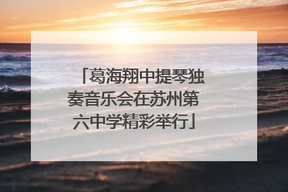 葛海翔中提琴独奏音乐会在苏州第六中学精彩举行