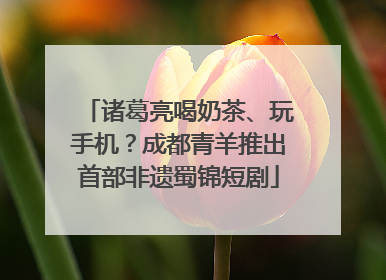 诸葛亮喝奶茶、玩手机？成都青羊推出首部非遗蜀锦短剧
