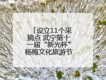 设立11个采摘点 武宁第十一届“新光杯”杨梅文化旅游节开幕（组图）