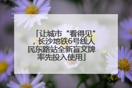 让城市“看得见”，长沙地铁6号线人民东路站全新盲文牌率先投入使用