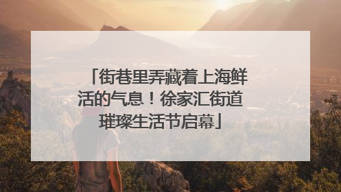 街巷里弄藏着上海鲜活的气息！徐家汇街道璀璨生活节启幕