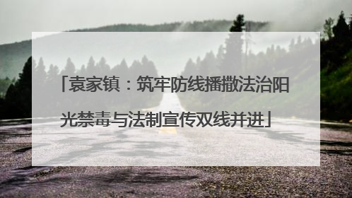袁家镇：筑牢防线播撒法治阳光禁毒与法制宣传双线并进