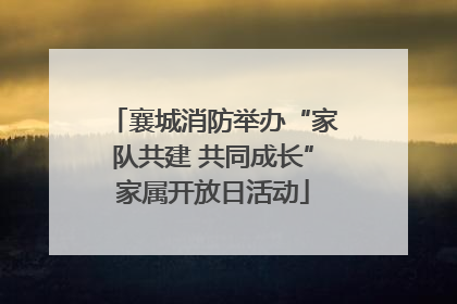 襄城消防举办“家队共建 共同成长”家属开放日活动