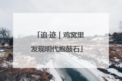 追·迹｜鸡窝里发现明代抱鼓石