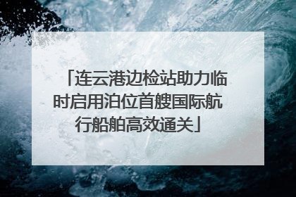 连云港边检站助力临时启用泊位首艘国际航行船舶高效通关