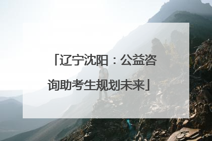 辽宁沈阳：公益咨询助考生规划未来