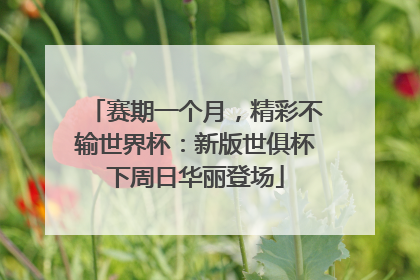 赛期一个月，精彩不输世界杯：新版世俱杯下周日华丽登场