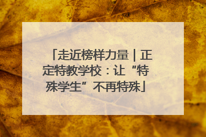 走近榜样力量｜正定特教学校：让“特殊学生”不再特殊