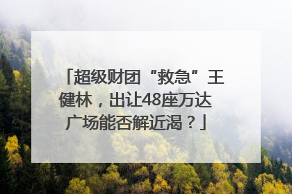 超级财团“救急”王健林，出让48座万达广场能否解近渴？