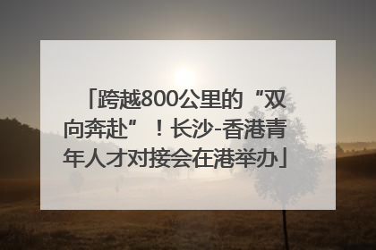 跨越800公里的“双向奔赴”！长沙-香港青年人才对接会在港举办