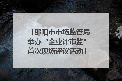 邵阳市市场监管局举办“企业评市监”首次现场评议活动