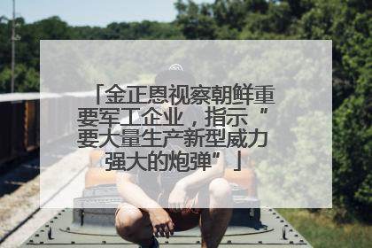 金正恩视察朝鲜重要军工企业，指示“要大量生产新型威力强大的炮弹”