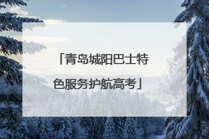 青岛城阳巴士特色服务护航高考