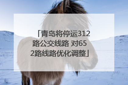 青岛将停运312路公交线路 对652路线路优化调整