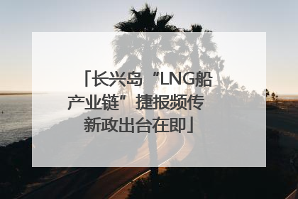 长兴岛“LNG船产业链”捷报频传 新政出台在即