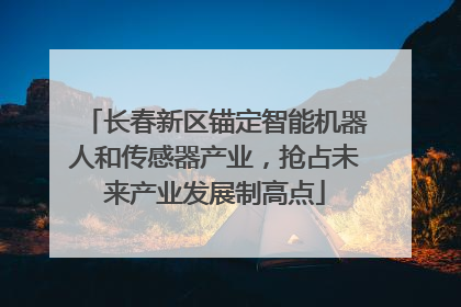 长春新区锚定智能机器人和传感器产业，抢占未来产业发展制高点