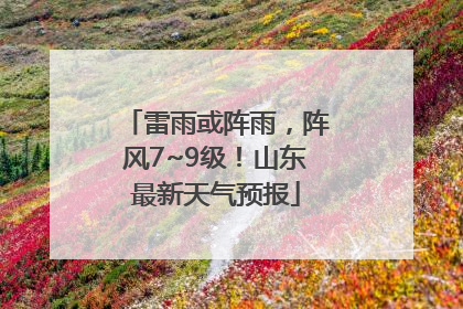 雷雨或阵雨，阵风7~9级！山东最新天气预报