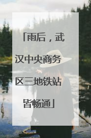 雨后，武汉中央商务区三地铁站皆畅通