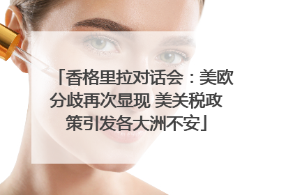 香格里拉对话会：美欧分歧再次显现 美关税政策引发各大洲不安