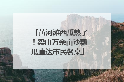 黄河滩西瓜熟了！梁山万余亩沙瓤瓜直达市民餐桌
