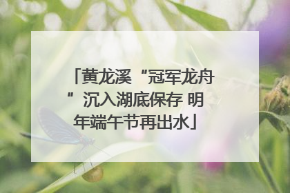 黄龙溪“冠军龙舟”沉入湖底保存 明年端午节再出水