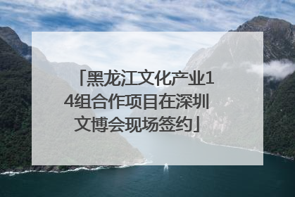 黑龙江文化产业14组合作项目在深圳文博会现场签约