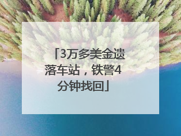 3万多美金遗落车站，铁警4分钟找回