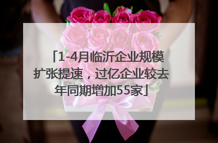 1-4月临沂企业规模扩张提速，过亿企业较去年同期增加55家