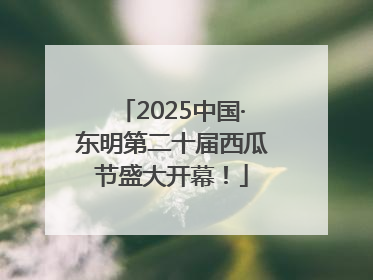 2025中国·东明第二十届西瓜节盛大开幕！