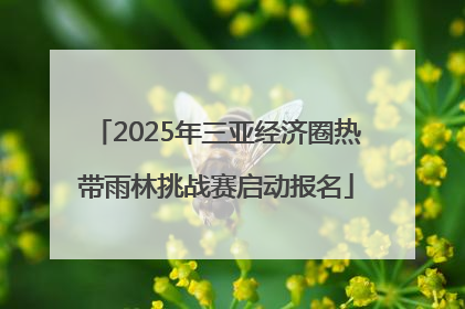 2025年三亚经济圈热带雨林挑战赛启动报名
