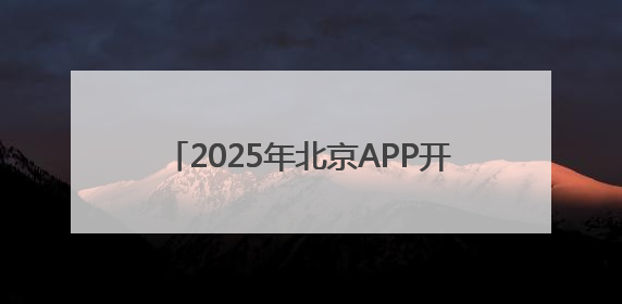 2025年北京APP开发哪家靠谱？细数北京优质专业的APP开发公司