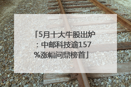 5月十大牛股出炉：中邮科技逾157%涨幅问鼎榜首